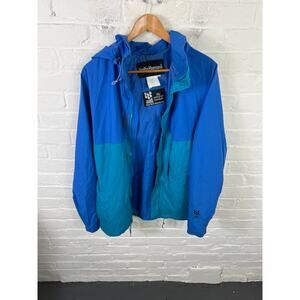 Helly Hansen Men's Colorblock Hooded Windbreaker Jacket Long Sleeve Blue Size S